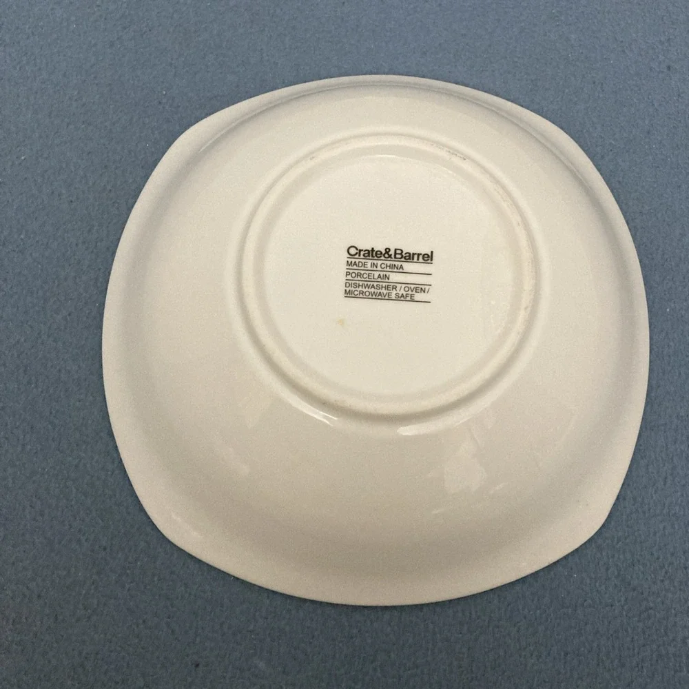 Crate & Barrel White Porcelain 9